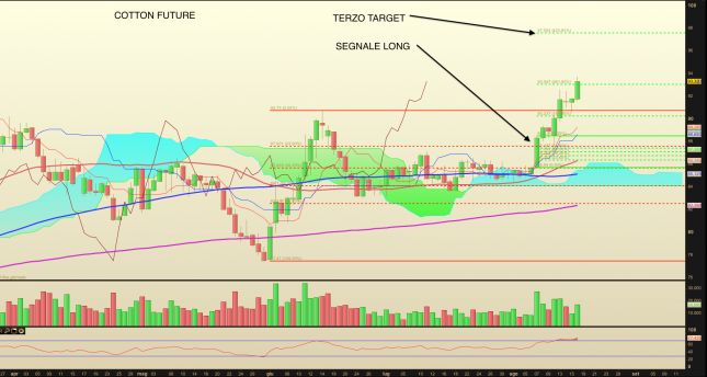 Cotton future: secondo target conquistato! Analisi al 16 agosto 2013