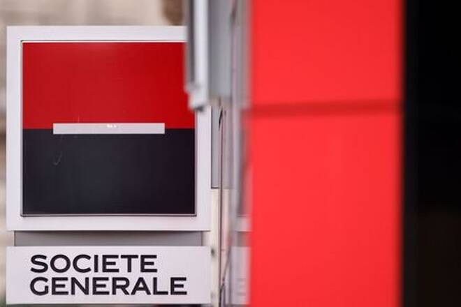 The logo of Societe Generale is seen outside a bank