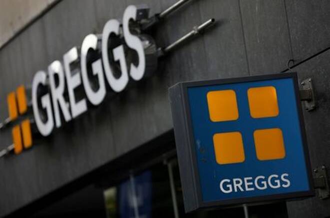 Signage and logo pictured outside a Greggs store