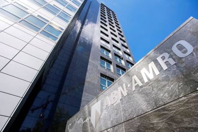 ABN AMRO logo is seen at the headquarters