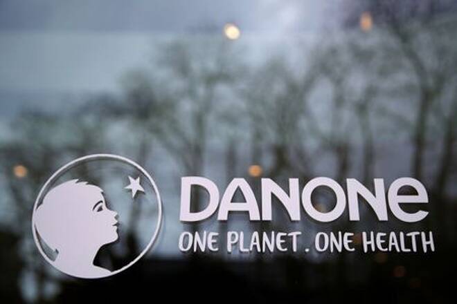 Logo of French food group Danone at the