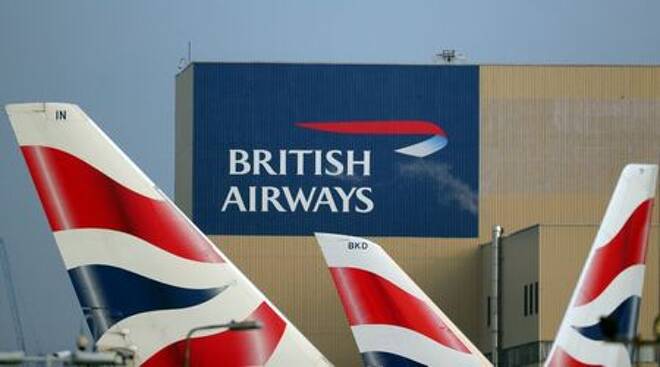 British Airways logos are seen on tail fins