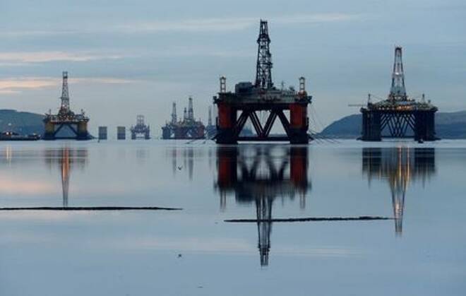 Drilling rigs are parked up in the Cromarty