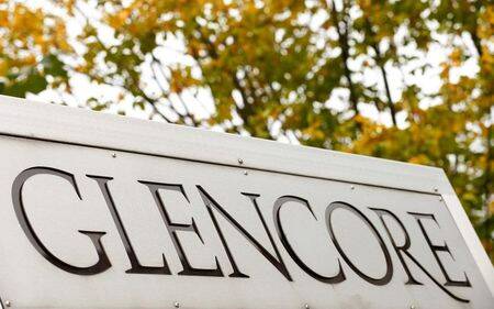 The logo of commodities trader Glencore is pictured