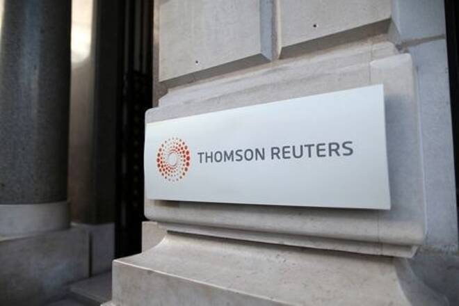 The logo of Thomson Reuters is pictured at