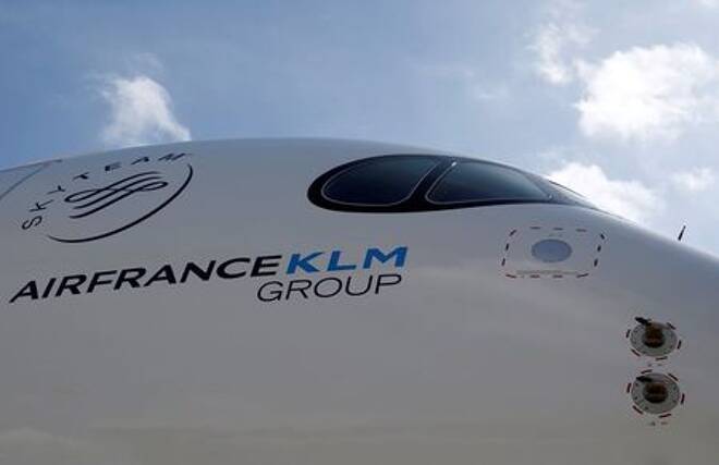 Logo of Air France KLM Group is pictured