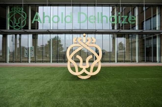 The Ahold Delhaize logo is seen at the