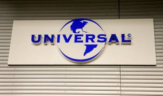 Logo of Universal Music Group is seen at