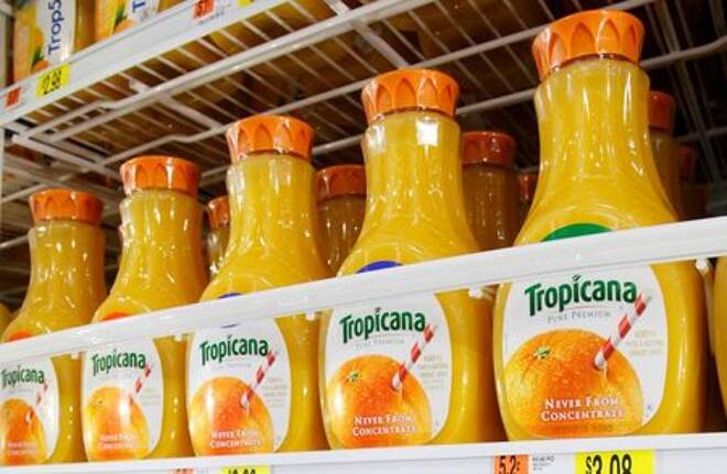 File photo of Pepsico's Tropicana juice is seen on display