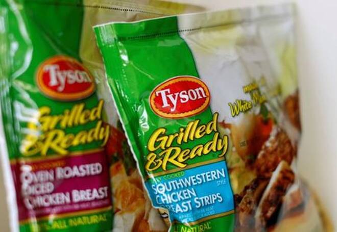 Tyson food meat products are shown in this