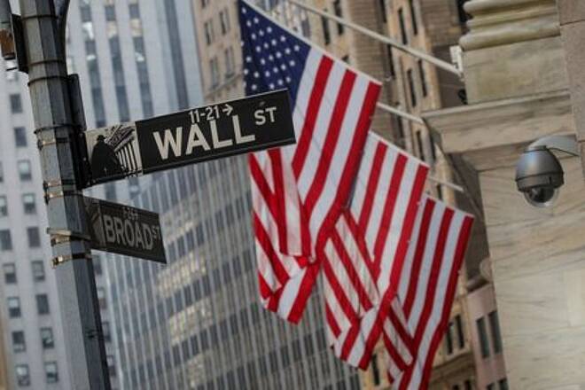 A Wall St. sign is seen outside the NYSE in New York