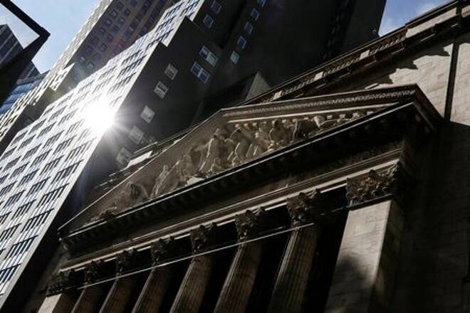 FILE PHOTO: The front facade of the NYSE is seen in New York