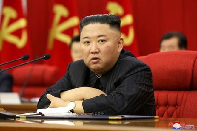 North Korean leader Kim Jong Un speaks at