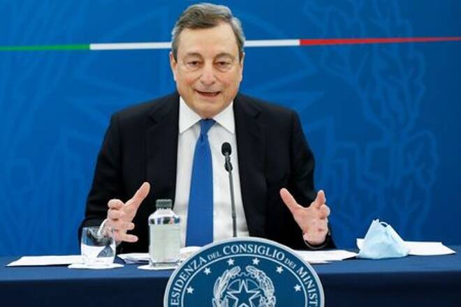 Italy's Prime Minister Draghi holds news conference, in Rome
