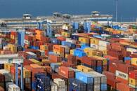 Containers are seen at Abu Dhabi's Khalifa Port