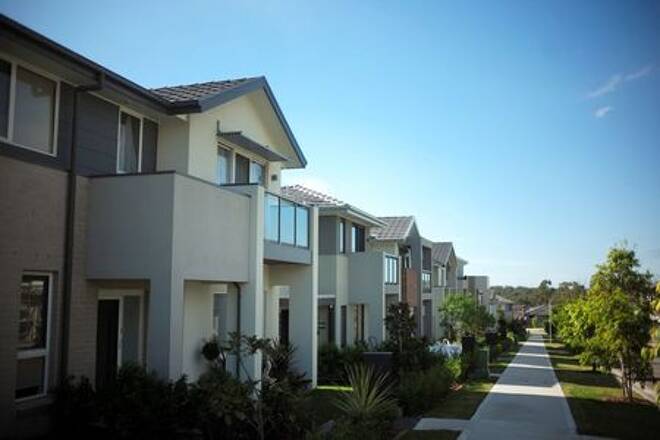 New homes line a street in the Sydney