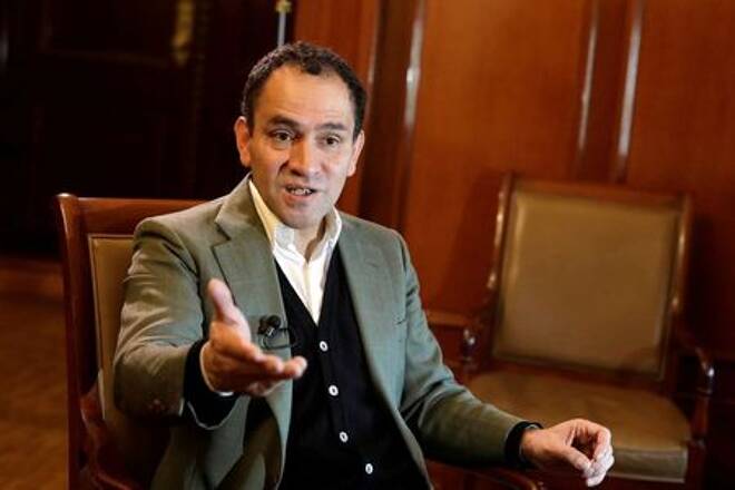 Mexico's Finance Minister Arturo Herrera attends an interview