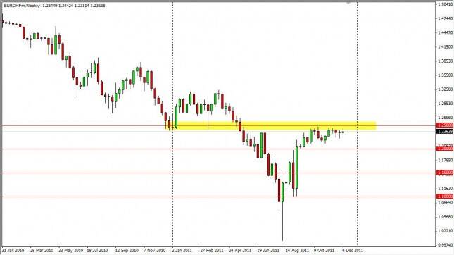 EUR/CHF Forecast for the Week of Dec. 12th, 2011, Technical Analysis 