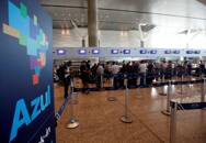 Balcão de check-in da companhia aérea Azul no aeroporto de Viracopos em Campinas (SP)