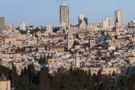 Vista do Monte das Olivas mostra a Igreja do Santo Sepulcro, na Cidade Velha de Jerusalém