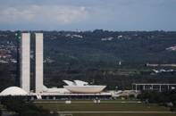 Vista da Esplanada dos Ministérios e do Congresso Nacional em Brasília