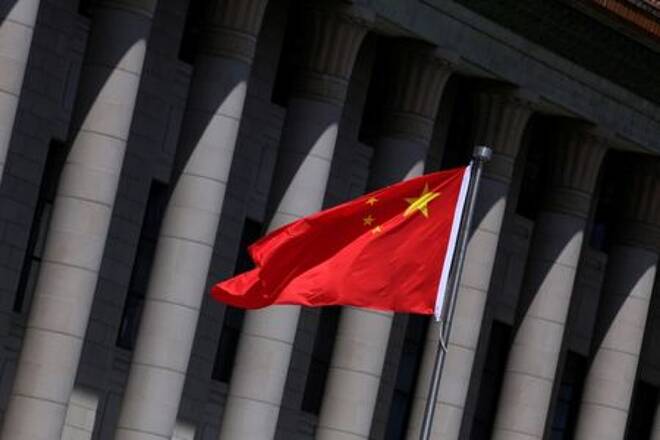 Bandeira da China em Pequim