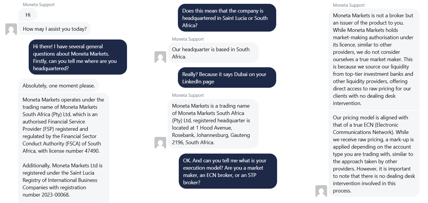 Mi conversación con el servicio de atención al cliente de Moneta Markets