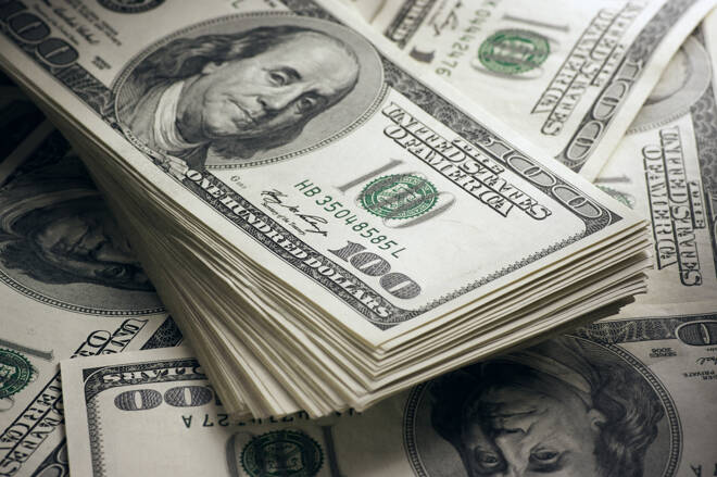 Dollars stack close-up