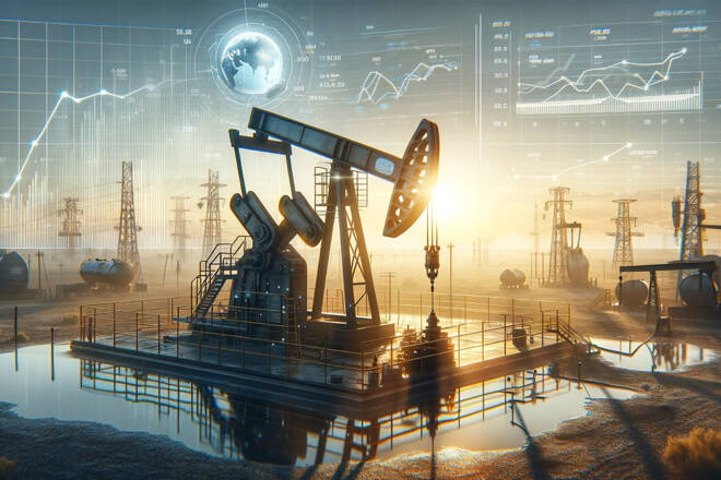 Yacimiento de petróleo sobre gráficos digitales, FX Empire