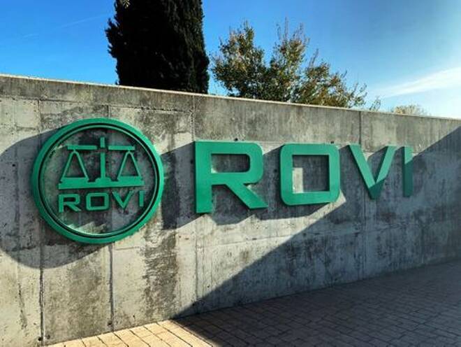 FOTO DE ARCHIVO: El logotipo de Rovi en San Sebastián de los Reyes