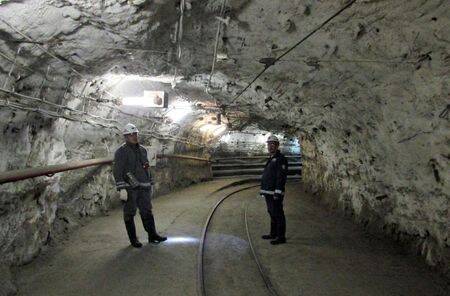 Foto de archivo de trabajadores en la Mina Taimyrski Mine de Norilsk Nickel en la región de Norilsk