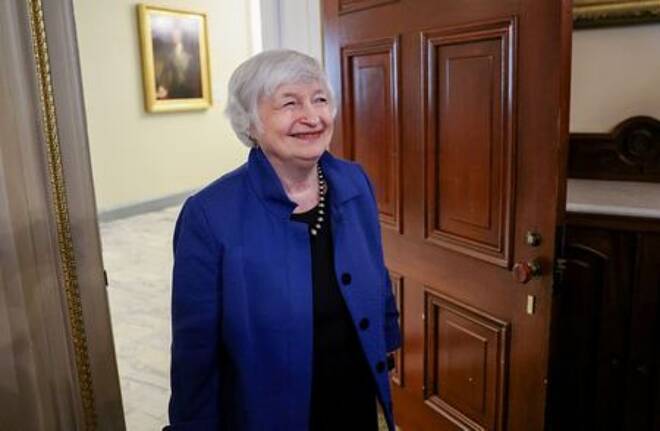 Foto de archivo del a secretaria del Tesoro, Janet Yellen, en Washington