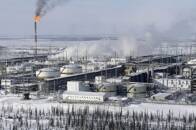 Las instalaciones de tratamiento de petróleo en el campo petrolífero de Vankorskoye, Rusia