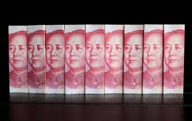 Ilustración de billetes de 100 yuanes, Pekín