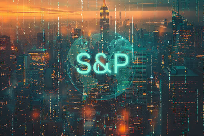 S&P sobre imagen del globo y ciudad. FX Empire