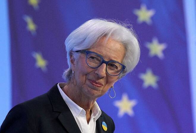 Foto de archivo de la jefa del BCE, Christine Lagarde, en una rueda de prensa en Fráncfort