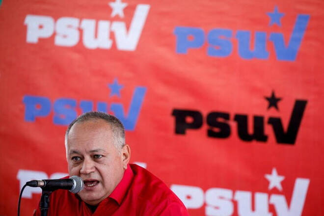 Foto de archivo del Vicepresidente del PSUV Diosdado Cabello en una rueda de prensa en Caracas, Venezuela