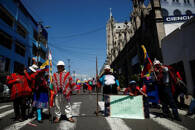 IMAGEN DE ARCHIVO REFERENCIAL. Indígenas participan en una protesta antigubernamental, en Quito, Ecuador