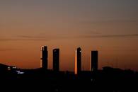 FOTO DE ARCHIVO: Cuatro rascacielos en Madrid