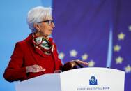 FOTO DE ARCHIVO. La presidenta del Banco Central Europeo (BCE), Christine Lagarde, habla durante una conferencia de prensa tras la reunión de política monetaria del BCE en Fráncfort, Alemania