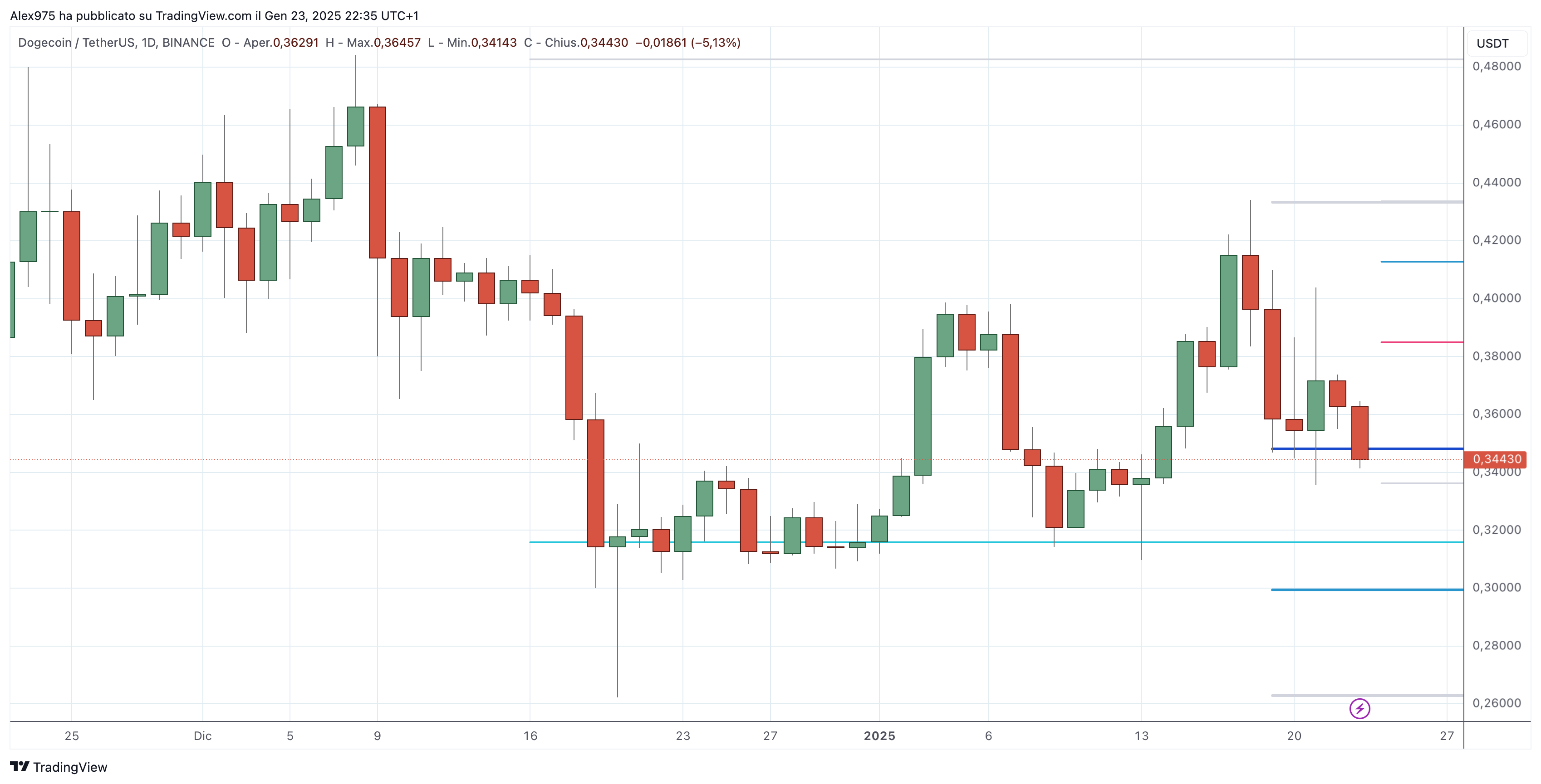 Dogecoin (DOGE) - 24-01-2025