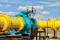 Ball valve on a gas pipeline, Gas naturale