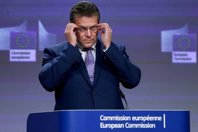 Maros Sefcovic, vicepresidente della Commissione europea, a Bruxelles