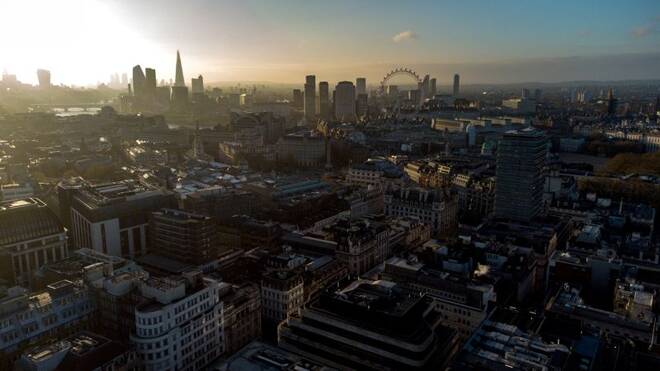 Vista aerea della città di Londra