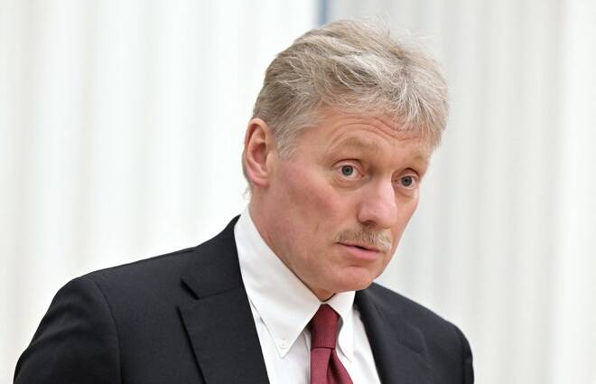 Il portavoce del Cremlino Dimitrij Peskov a Mosca
