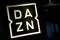 Il logo DAZN presso la sede del gruppo a Tokyo