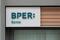 Il logo Bper presso una filiale a Roma