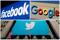 Il logo di Facebook, Google e Twitter