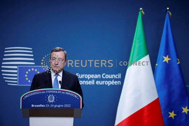 Il premier Mario Draghi a Bruxelles