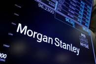 Logo di Morgan Stanley preso la Borsa di New York